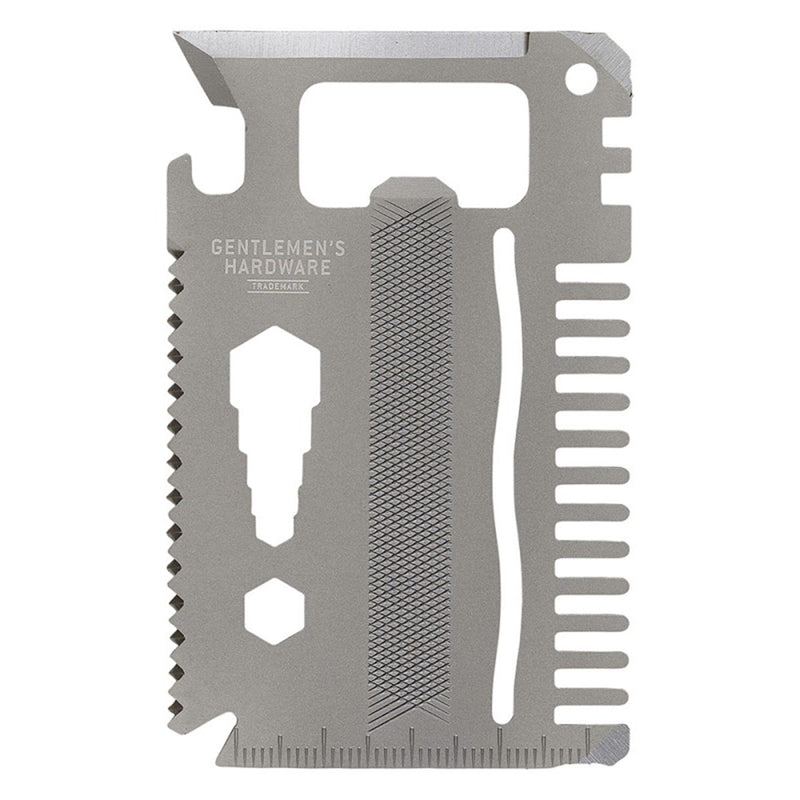 This titanium credit card multi-tool combines an array of handy tools in one credit-card-sized solution
