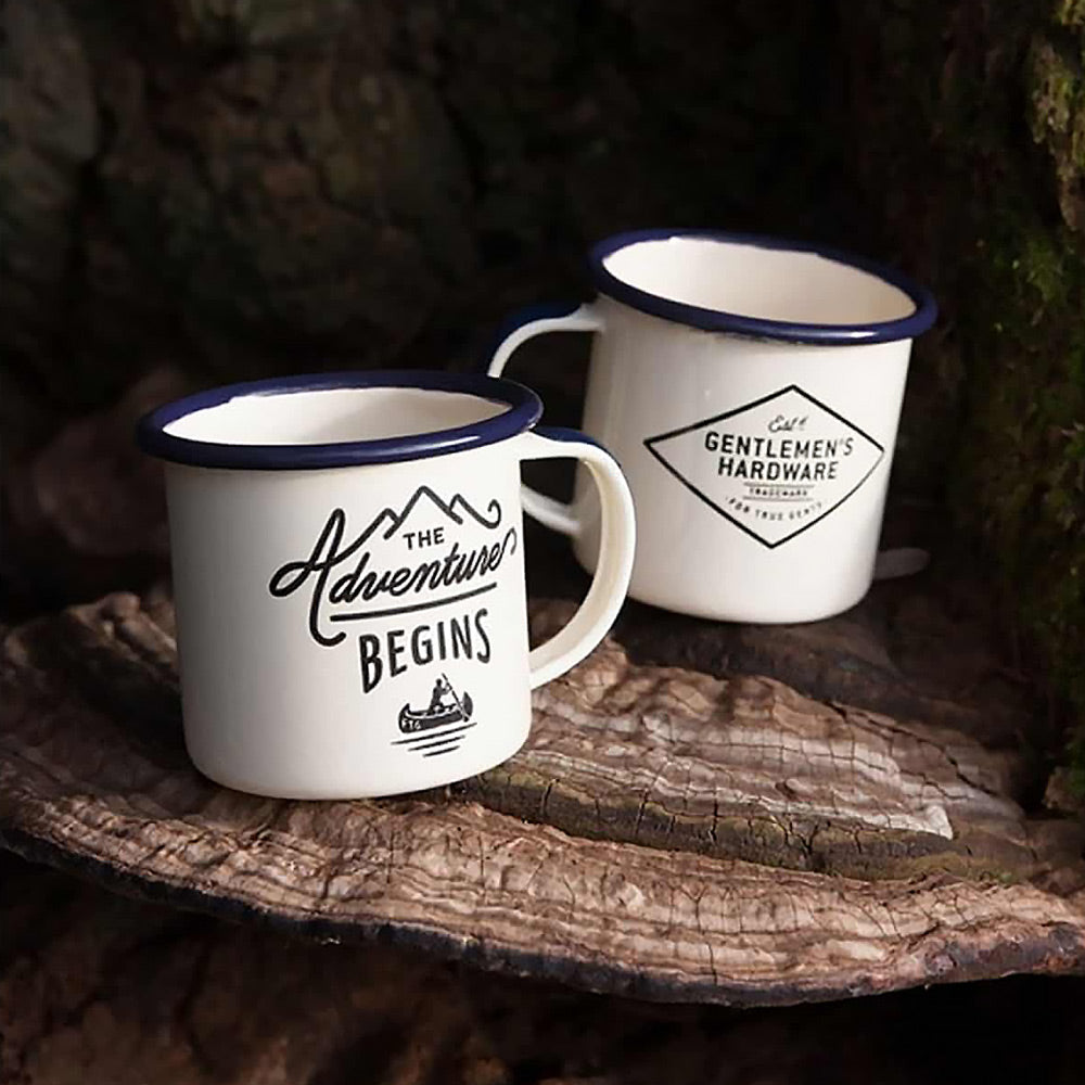 Gentlemen's Hardware Enamel Mug - The Adventure Cream Color