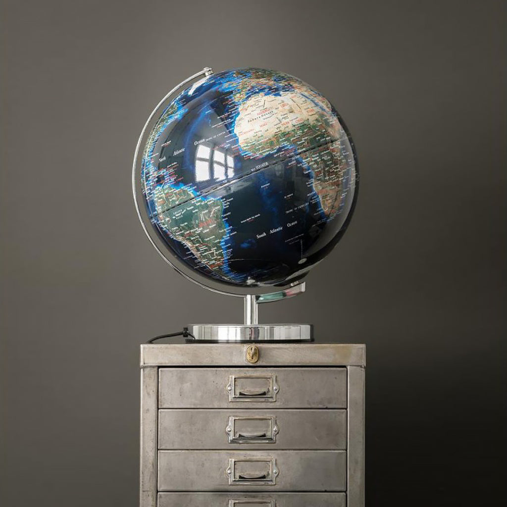 Globe With LED City Lights