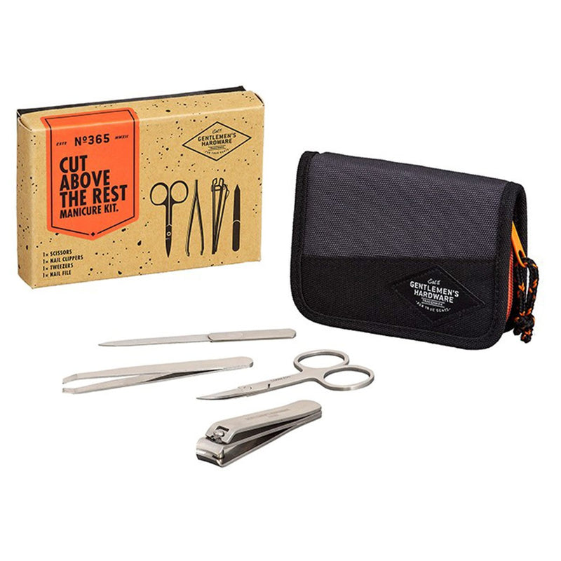 Manicure set from Gentlemen's Hardware including four tools in a nice, durable, polyester case with zip closure!