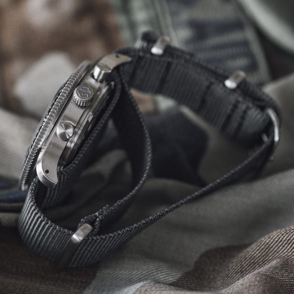 Corbeau watch with nato strap by Nezumi Studios