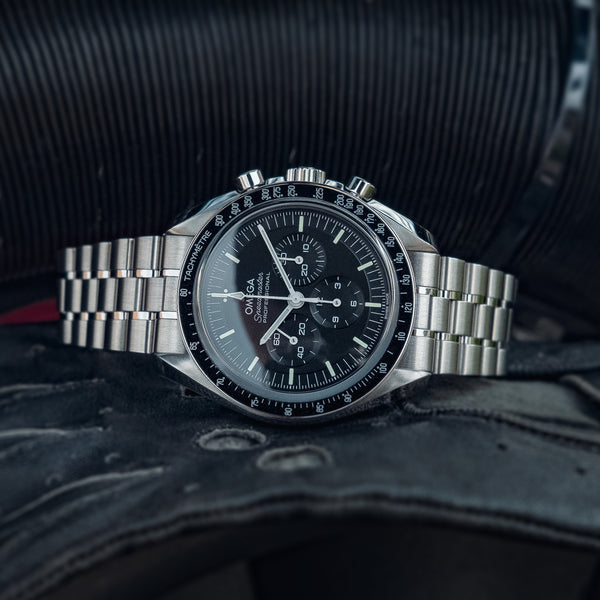 Omega Moonwatch 42 mm Watch in Black Dial