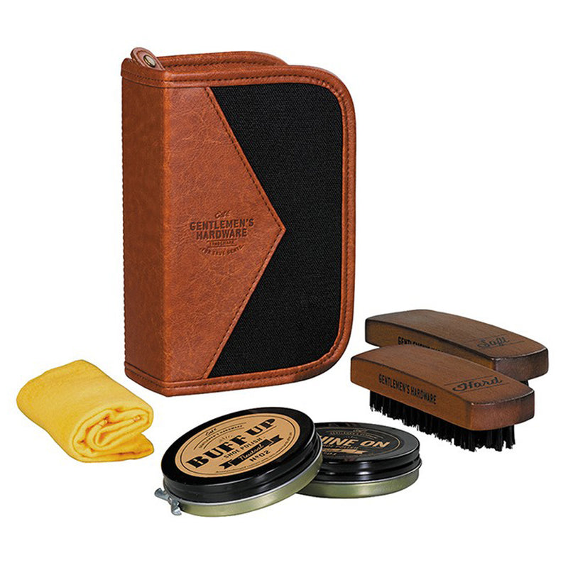 Shoe shine travel kit