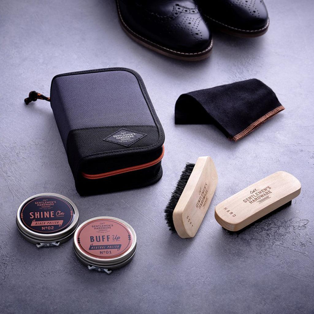 Small Shoe Shine Travel Kit