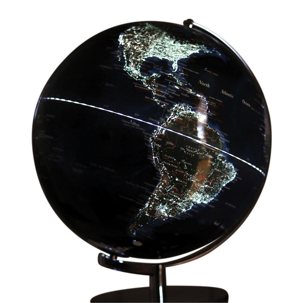 Globe With LED City Lights