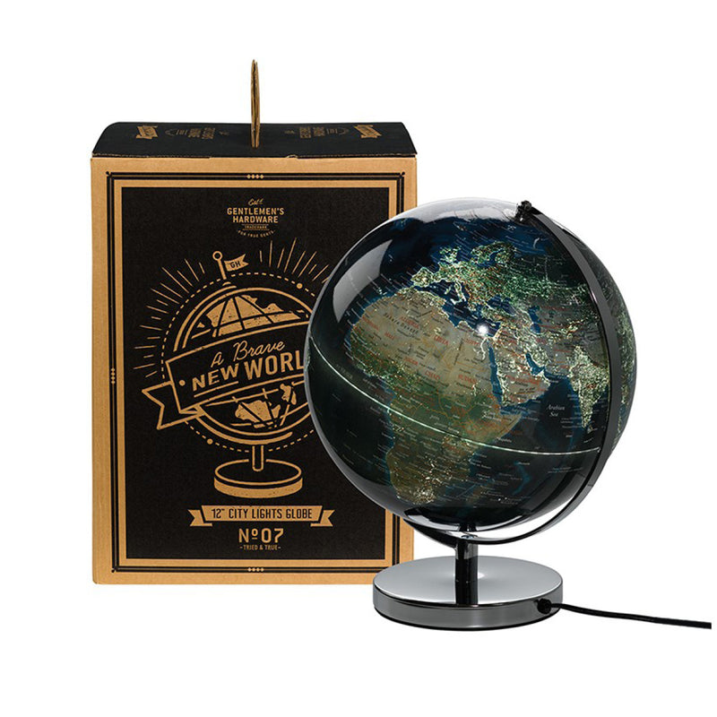 Globe With LED City Lights